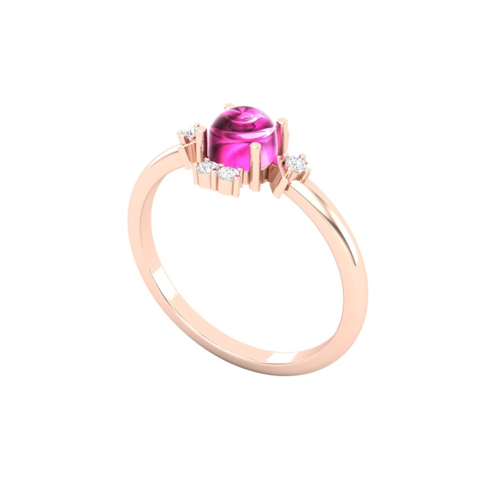 14K Solid Gold Natural Pink Spinel Ring, Everyday Gemstone Ring For Her, Handmade Jewellery For Women, August Birthstone Promise Ring | Save 33% - Rajasthan Living 10