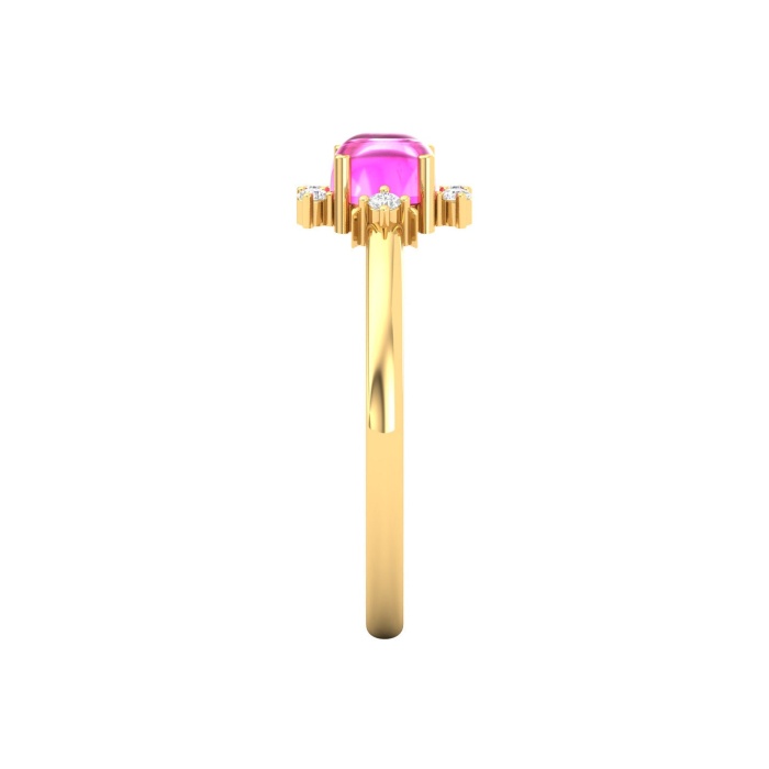 14K Solid Gold Natural Pink Spinel Ring, Everyday Gemstone Ring For Her, Handmade Jewellery For Women, August Birthstone Promise Ring | Save 33% - Rajasthan Living 13