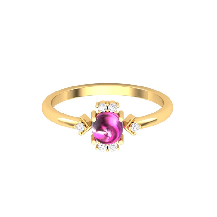 14K Solid Gold Natural Pink Spinel Ring, Everyday Gemstone Ring For Her, Handmade Jewellery For Women, August Birthstone Promise Ring | Save 33% - Rajasthan Living 12
