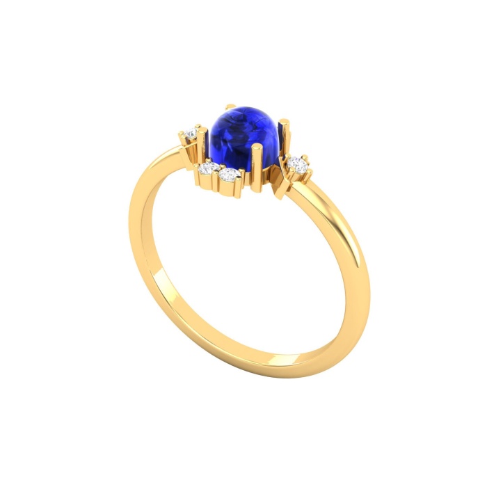 Natural Tanzanite Solid 14K Gold Ring, Everyday Gemstone Ring For Her, Handmade Jewellery For Women, December Birthstone Multistone Ring | Save 33% - Rajasthan Living 14