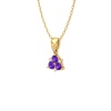 14K Dainty Gold Amethyst Designer Necklace, Diamond Pendant Necklace, Gold Necklaces For Women, February Birthstone Pendant, Everyday Jewel | Save 33% - Rajasthan Living 23