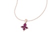 14K Dainty Gold Natural Garnet Designer Necklace, Diamond Pendant Necklace, Gold Necklaces For Women, January Birthstone Minimalist Pendant | Save 33% - Rajasthan Living 19