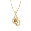Dainty 14K Natural Citrine Gold Designer Necklace, Diamond Pendant For Her, Gold Necklaces For Women, November Birthstone Handmade Pendant | Save 33% - Rajasthan Living 17