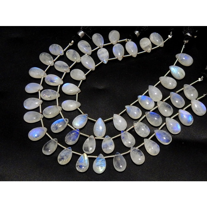 White Rainbow Moonstone Smooth Teardrop,Blue Flashy Fire,Loose Stone,Bead,Calibrated Size,Making Jewelry 9Matched Pair 13X8MM Approx PME-CY3 | Save 33% - Rajasthan Living 5