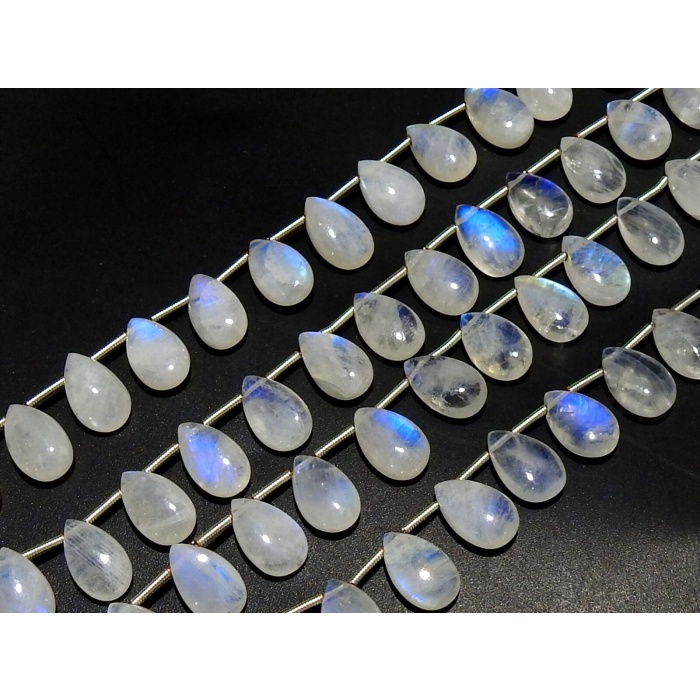 White Rainbow Moonstone Smooth Teardrop,Blue Flashy Fire,Loose Stone,Bead,Calibrated Size,Making Jewelry 9Matched Pair 13X8MM Approx PME-CY3 | Save 33% - Rajasthan Living 7