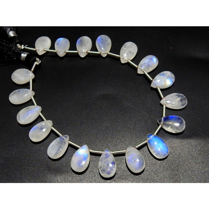 White Rainbow Moonstone Smooth Teardrop,Blue Flashy Fire,Loose Stone,Bead,Calibrated Size,Making Jewelry 9Matched Pair 13X8MM Approx PME-CY3 | Save 33% - Rajasthan Living 6