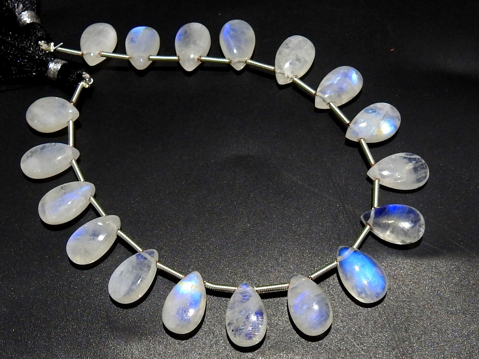 White Rainbow Moonstone Smooth Teardrop,Blue Flashy Fire,Loose Stone,Bead,Calibrated Size,Making Jewelry 9Matched Pair 13X8MM Approx PME-CY3 | Save 33% - Rajasthan Living 12