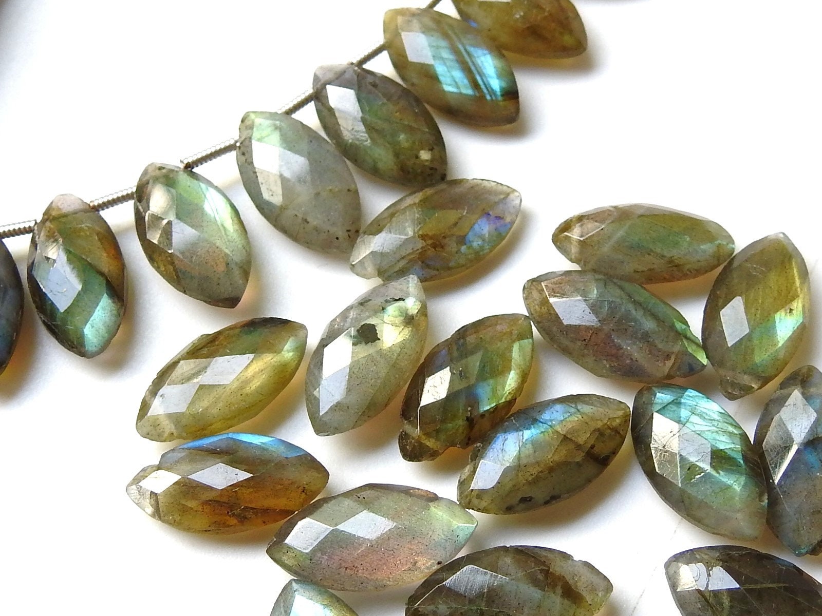 Labradorite Faceted Marquise,Multi Flashy Fire,Teardrop,Briolette,Earrings Pair,For Making Jewelry,Wholesaler Supplies PME-CY3 | Save 33% - Rajasthan Living 16