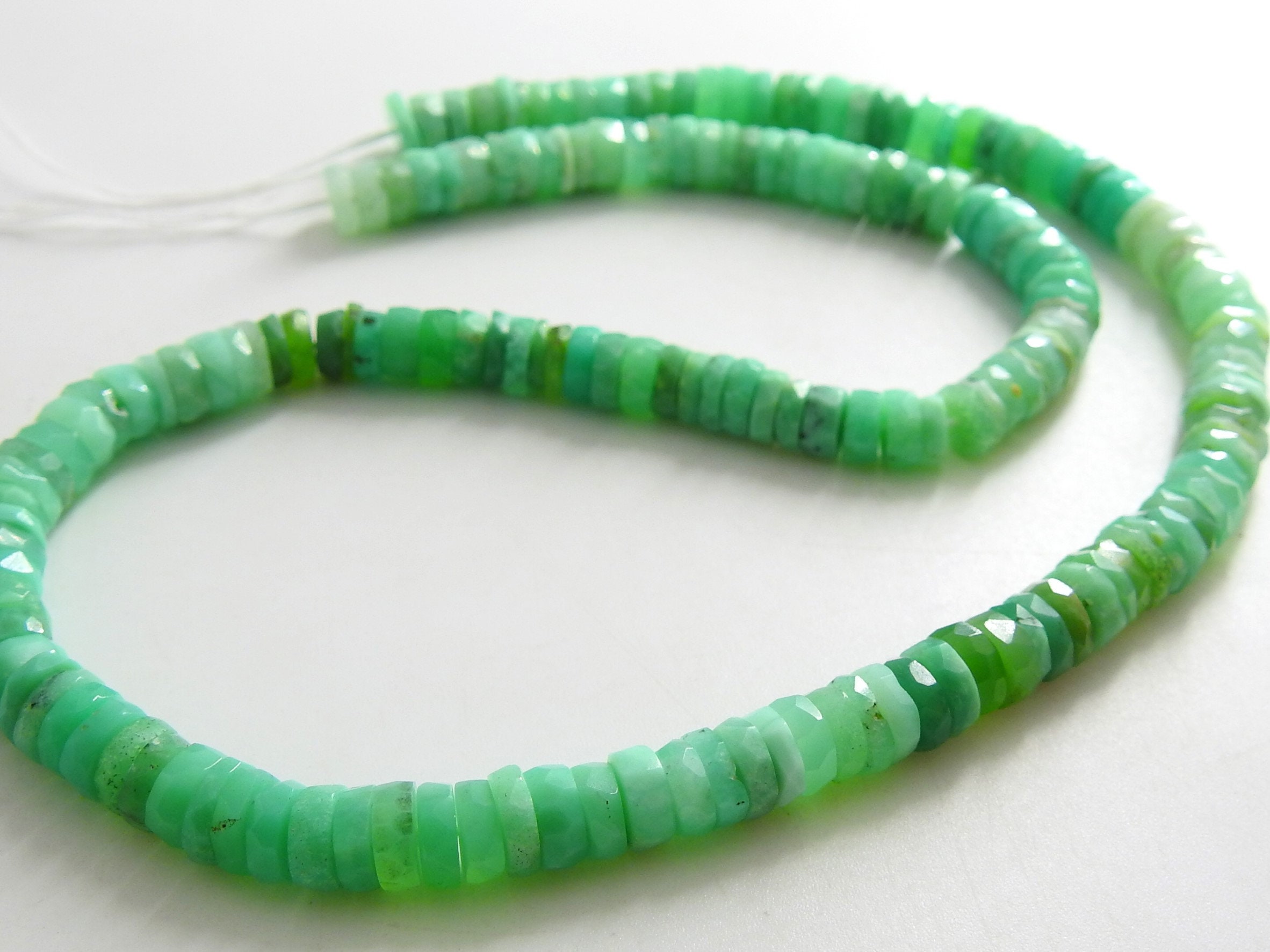 Chrysoprase Faceted Tyre,Button,Coin,Wheel Shape,Loose Bead,Shaded,Wholesaler,Supplies 8Inch Strand 7MM Approx 100%Natural PME-T2 | Save 33% - Rajasthan Living 16