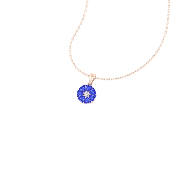 Natural Tanzanite Dainty 14K Gold Necklace, Minimalist Diamond Pendant, December Birthstone, Everyday Gemstone Pendant For Women, Handmade | Save 33% - Rajasthan Living 10
