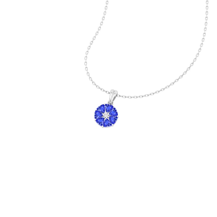 Natural Tanzanite Dainty 14K Gold Necklace, Minimalist Diamond Pendant, December Birthstone, Everyday Gemstone Pendant For Women, Handmade | Save 33% - Rajasthan Living 7