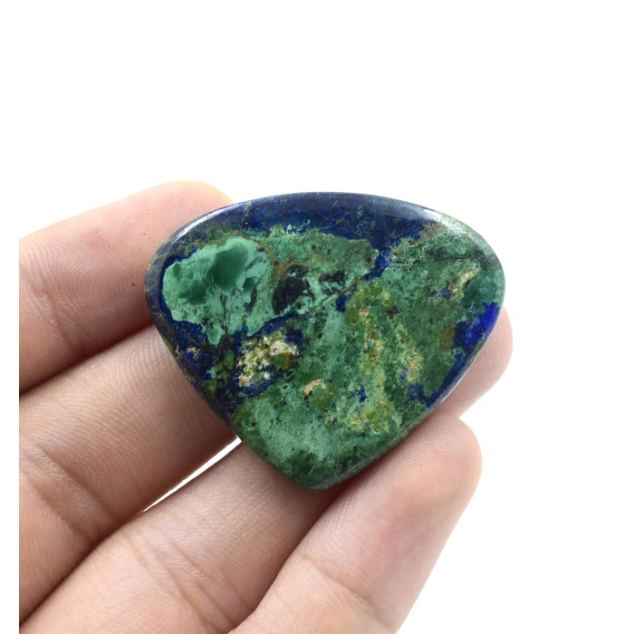 100% Natural Azurite Malachite Cabochon Good quality stone Beautiful Art Making for jewellery Ring 78.75 CARAT 33X40X6 MM | Save 33% - Rajasthan Living 6