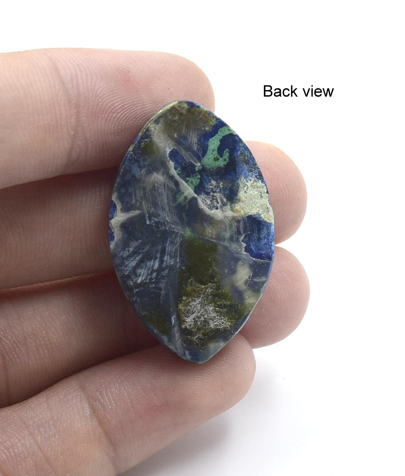 100% Natural Azurite Malachite Cabochon Good quality stone Beautiful Art Making for jewellery Ring 43.60 CARAT 33X21 MM | Save 33% - Rajasthan Living 15