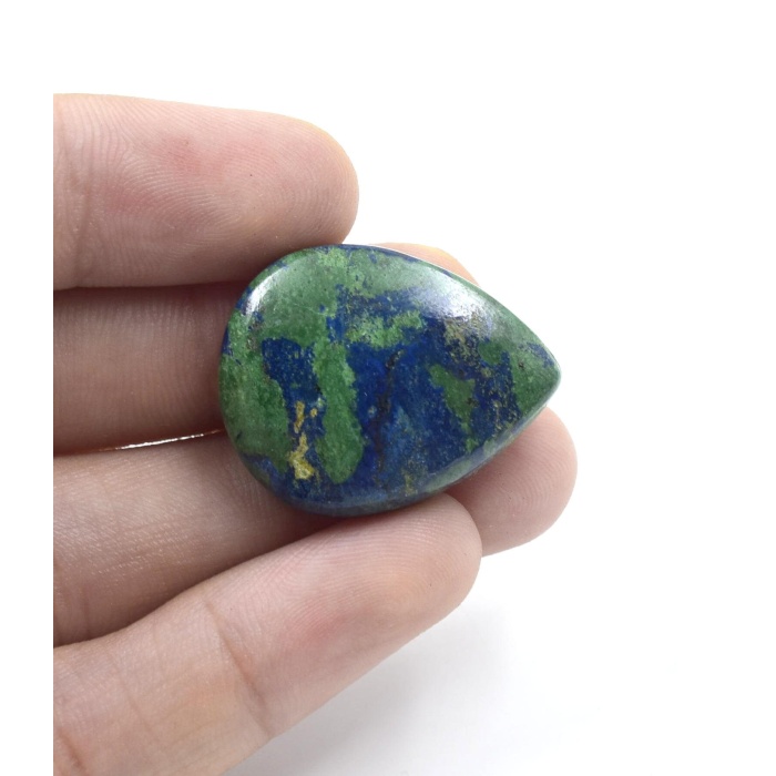 100% Natural Azurite Malachite Cabochon Good quality stone Beautiful Art Making for jewellery Ring 45.95 CARAT 28X22 MM | Save 33% - Rajasthan Living 7