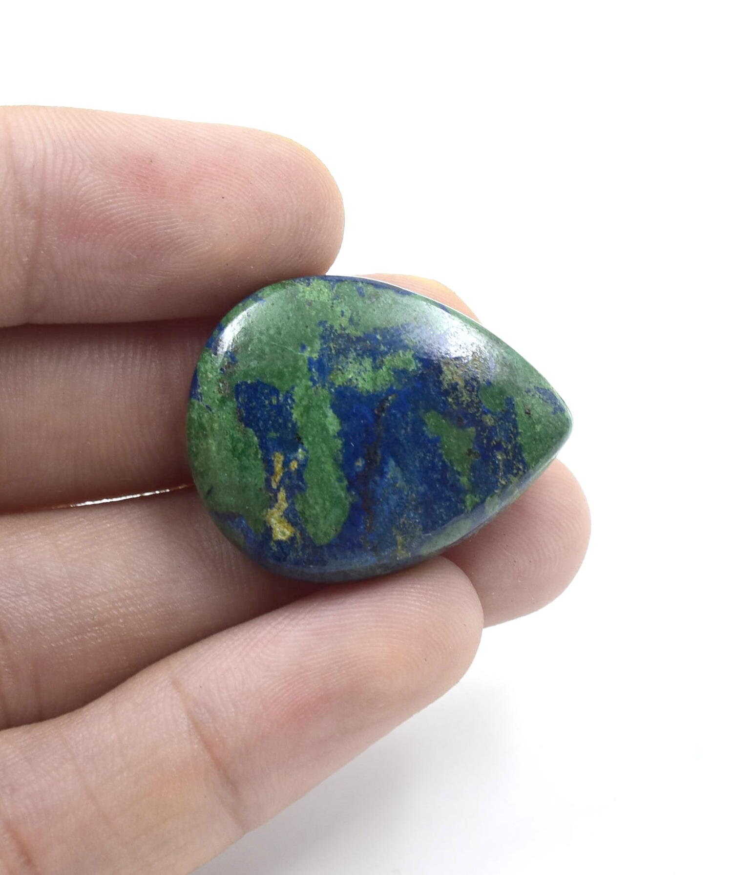 100% Natural Azurite Malachite Cabochon Good quality stone Beautiful Art Making for jewellery Ring 45.95 CARAT 28X22 MM | Save 33% - Rajasthan Living 12