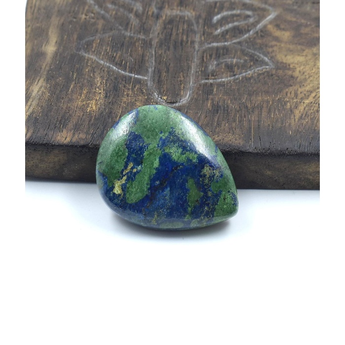 100% Natural Azurite Malachite Cabochon Good quality stone Beautiful Art Making for jewellery Ring 45.95 CARAT 28X22 MM | Save 33% - Rajasthan Living 9