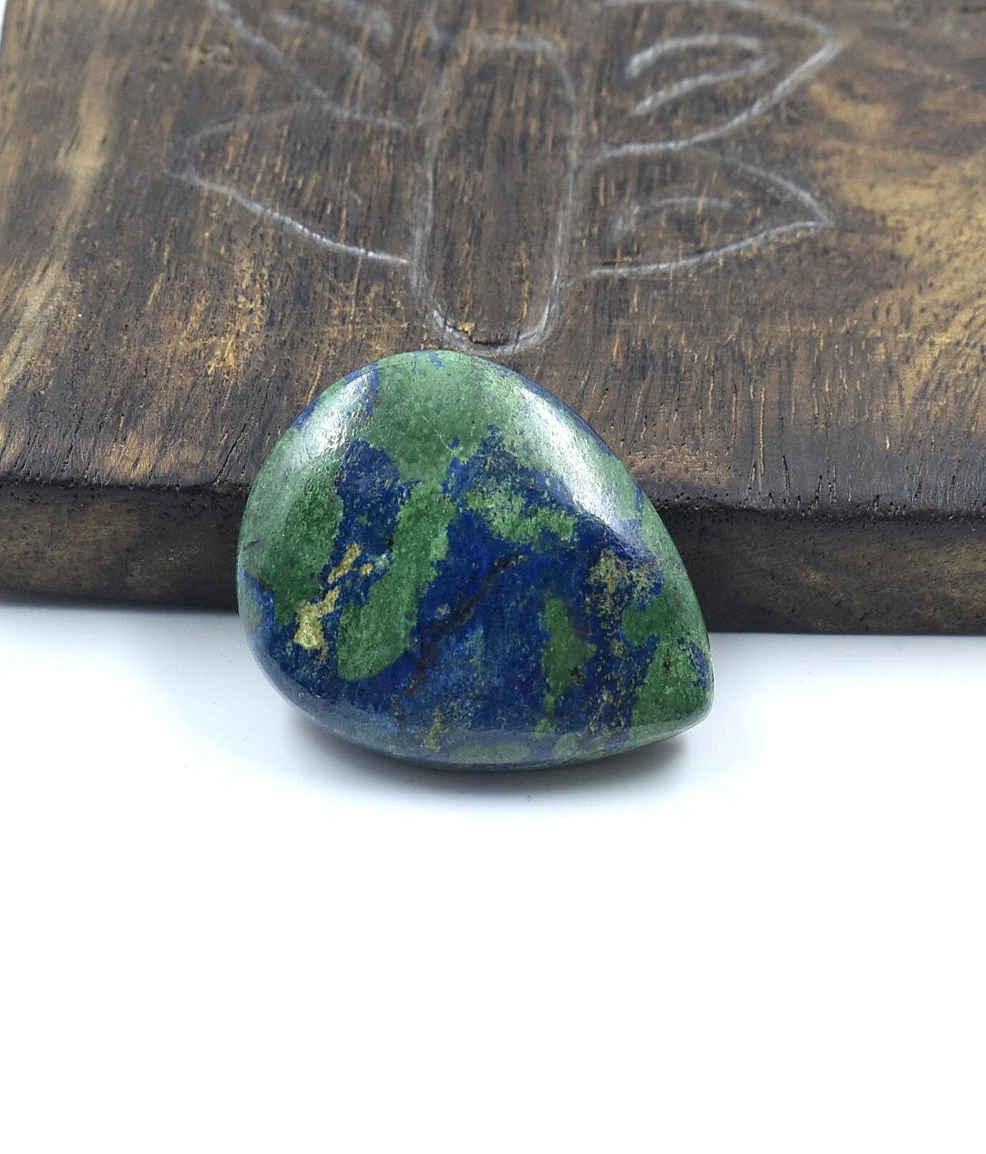 100% Natural Azurite Malachite Cabochon Good quality stone Beautiful Art Making for jewellery Ring 45.95 CARAT 28X22 MM | Save 33% - Rajasthan Living 14