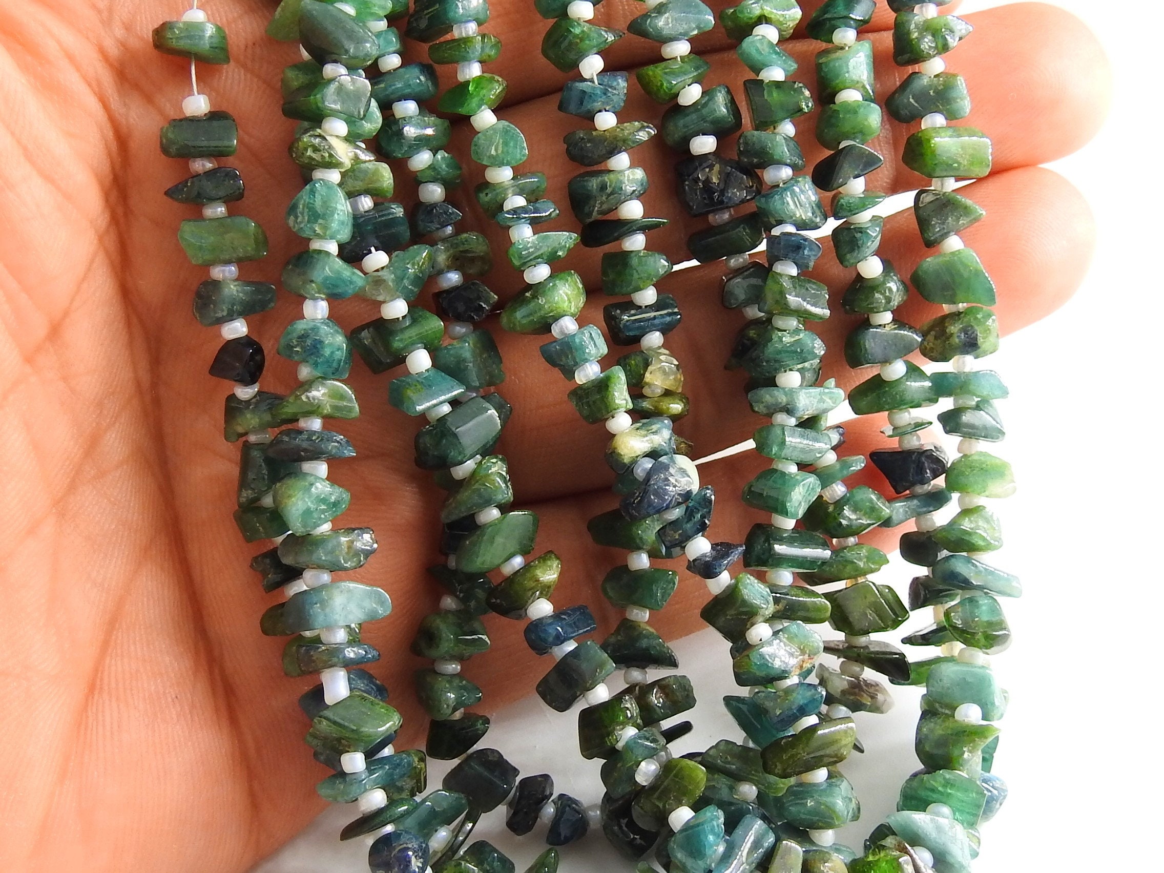 Green Tourmaline Rough Bead,Anklets,Uncut,Chip,Nuggets,Raw,Polished,Loose Stone,For Making Jewelry 16Inch 9X4To5X5MM Approx 100%Natural RB2 | Save 33% - Rajasthan Living 13
