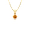Natural Citrine Dainty 14K Gold Necklace, Minimalist Diamond Pendant, November Birthstone Gem, Handmade Jewellery, Unique Layering Necklace | Save 33% - Rajasthan Living 16