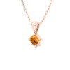 Natural Citrine Dainty 14K Gold Necklace, Minimalist Diamond Pendant, November Birthstone Gem, Handmade Jewellery, Unique Layering Necklace | Save 33% - Rajasthan Living 21