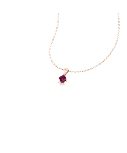 Natural Rhodolite Garnet 14K Dainty Gold Designer Necklace, Diamond Pendant For Her, Gold Necklaces For Women, January Birthstone Pendant | Save 33% - Rajasthan Living 3