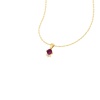 Natural Rhodolite Garnet 14K Dainty Gold Designer Necklace, Diamond Pendant For Her, Gold Necklaces For Women, January Birthstone Pendant | Save 33% - Rajasthan Living 18