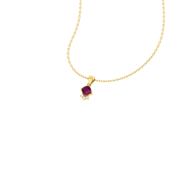 Natural Rhodolite Garnet 14K Dainty Gold Designer Necklace, Diamond Pendant For Her, Gold Necklaces For Women, January Birthstone Pendant | Save 33% - Rajasthan Living 8