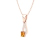 Natural Citrine Solid 14K Gold Necklace, Minimalist Diamond Pendant, Gift for her, Unique Diamond Layering Necklace | Save 33% - Rajasthan Living 20