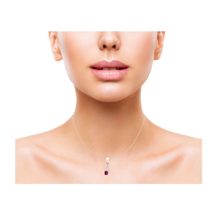 Natural Rhodolite Garnet 14K Solid Gold Designer Necklace, Diamond Pendant Necklace, Gold Necklaces For Women, January Birthstone Pendant | Save 33% - Rajasthan Living 10