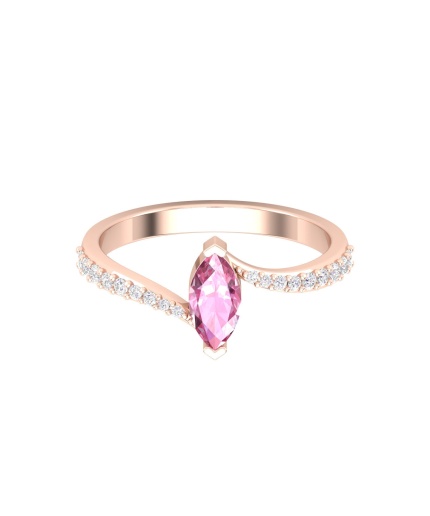 Natural Pink Spinel 14K Promise Ring, Everyday Gemstone Rose Gold Ring For Her, Dainty Statement Ring For Women, August Birthstone Rings | Save 33% - Rajasthan Living 3