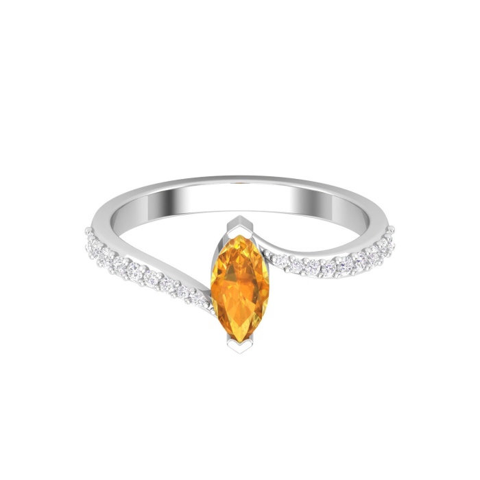 Natural Citrine 14K Dainty Stacking Ring, Rose Gold Statement Ring For Women, November  Promise Ring For Her, Everyday Gemstone | Save 33% - Rajasthan Living 6