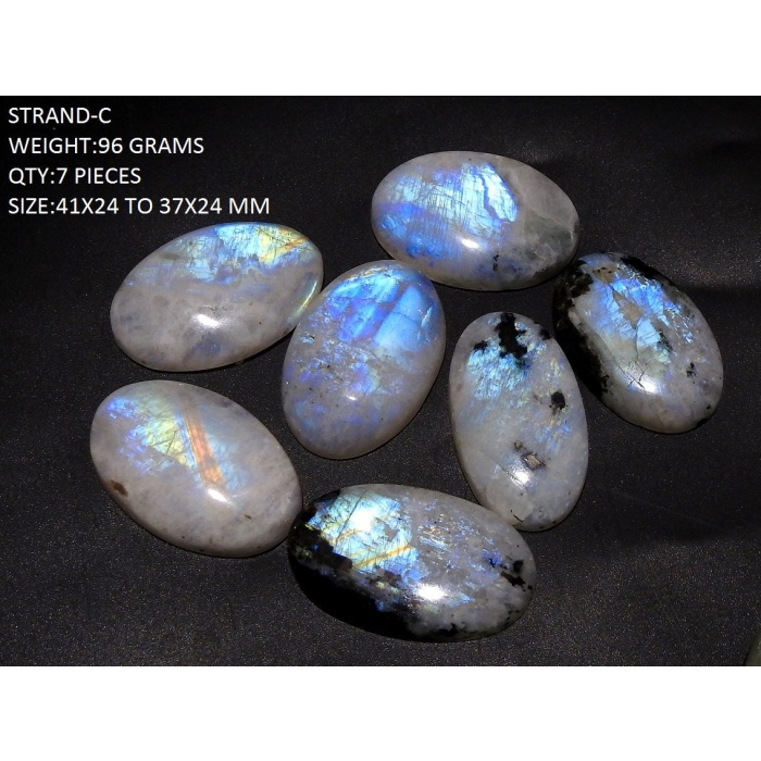 White Rainbow Moonstone Cabochon Lot,Smooth,Blue Flashy Fire,Fancy Shape,Loose Stone,Gemstones For Pendent,Jewelry,Wholesaler,Supplies C1 | Save 33% - Rajasthan Living 8