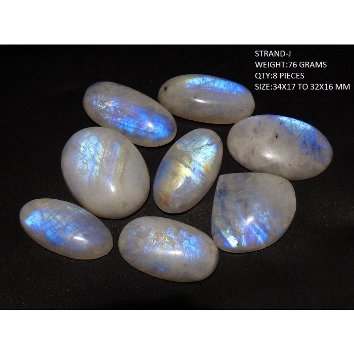 White Rainbow Moonstone Cabochon Lot,Smooth,Blue Flashy Fire,Fancy Shape,Loose Stone,Gemstones For Pendent,Jewelry,Wholesaler,Supplies C1 | Save 33% - Rajasthan Living 15