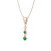 14K Solid Gold Emerald Designer Necklace, Handmade Diamond Pendant, Gold Necklace For Women, May Birthstone, Everyday Gemstone Pendant | Save 33% - Rajasthan Living 21