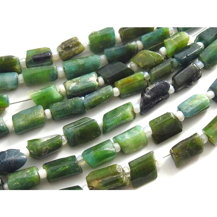 Green Tourmaline Natural Crystals,Rough Bead,Nuggets,Raw,Loose Stone,For Making Jewelry 8Inch 9X5To8X4MM Approx RB2 | Save 33% - Rajasthan Living 6