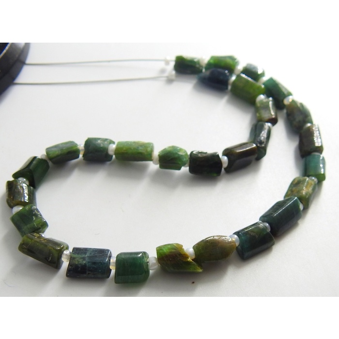 Green Tourmaline Natural Crystals,Rough Bead,Nuggets,Raw,Loose Stone,For Making Jewelry 8Inch 9X5To8X4MM Approx RB2 | Save 33% - Rajasthan Living 12