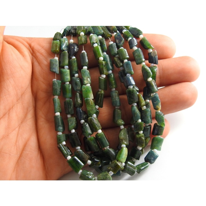 Green Tourmaline Natural Crystals,Rough Bead,Nuggets,Raw,Loose Stone,For Making Jewelry 8Inch 9X5To8X4MM Approx RB2 | Save 33% - Rajasthan Living 8