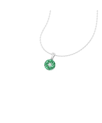 Natural Emerald Dainty 14K Gold Necklace, Minimalist Diamond Pendant, May Birthstone , Everyday Gemstone Pendant For Women, Handmade Jewelry | Save 33% - Rajasthan Living 3