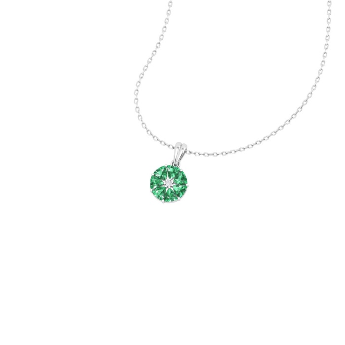 Natural Emerald Dainty 14K Gold Necklace, Minimalist Diamond Pendant, May Birthstone , Everyday Gemstone Pendant For Women, Handmade Jewelry | Save 33% - Rajasthan Living 7