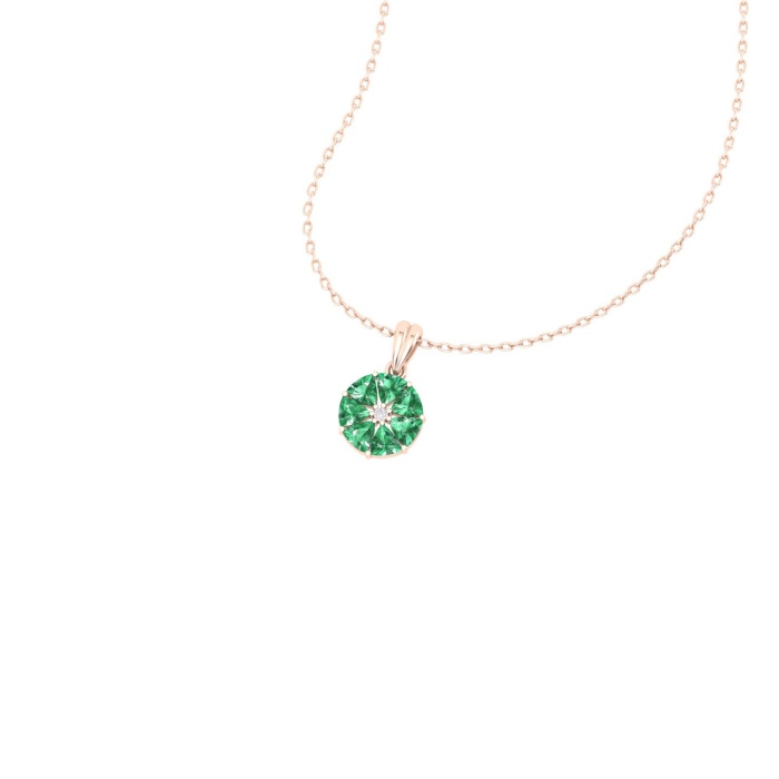 Natural Emerald Dainty 14K Gold Necklace, Minimalist Diamond Pendant, May Birthstone , Everyday Gemstone Pendant For Women, Handmade Jewelry | Save 33% - Rajasthan Living 12