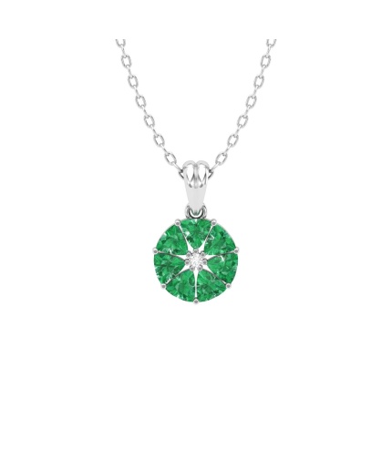 Natural Emerald Dainty 14K Gold Necklace, Minimalist Diamond Pendant, May Birthstone , Everyday Gemstone Pendant For Women, Handmade Jewelry | Save 33% - Rajasthan Living