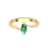 Solid 14K Gold Natural Emerald Ring, Everyday Gemstone Ring For Her, Handmade Jewellery For Women | Save 33% - Rajasthan Living 16