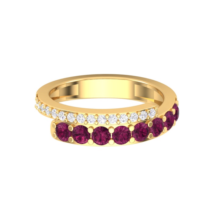 Natural Rhodolite Garnet Solid 14K Gold Ring, Everyday Gemstone Ring For Her, Handmade Jewelry For Women, January Birthstone Statement Ring | Save 33% - Rajasthan Living 11