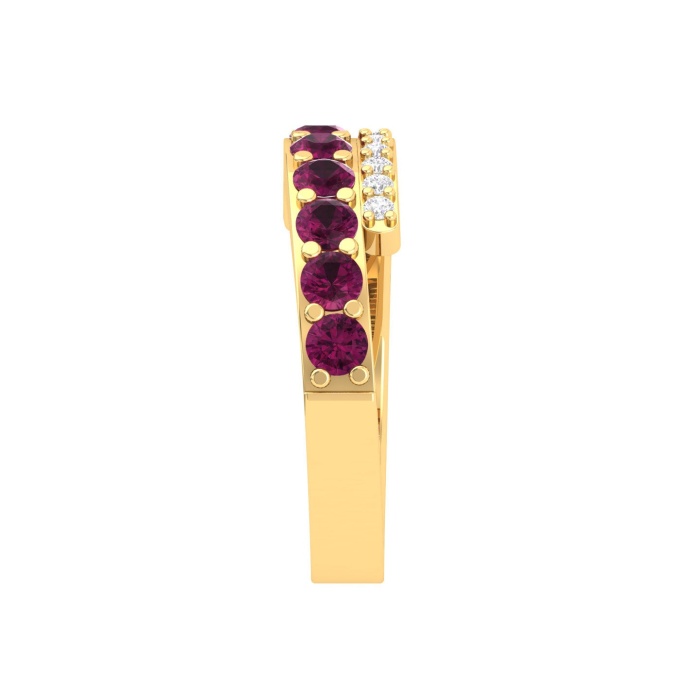 Natural Rhodolite Garnet Solid 14K Gold Ring, Everyday Gemstone Ring For Her, Handmade Jewelry For Women, January Birthstone Statement Ring | Save 33% - Rajasthan Living 12