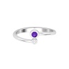 Natural Amethyst 14K Dainty Stacking Ring, Rose Gold Statement Ring For Women, February Birthstone Promise Ring For Her, Everyday Gemstone | Save 33% - Rajasthan Living 16