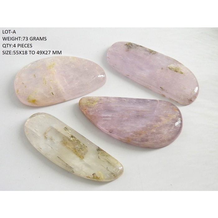 Kunzite Smooth Cabochons Lot,Fancy Shape,Loose Stone,Handmade,Gemstone For Jewelry Making,Pink Color Wholesale Price New Arrival C1 | Save 33% - Rajasthan Living 5