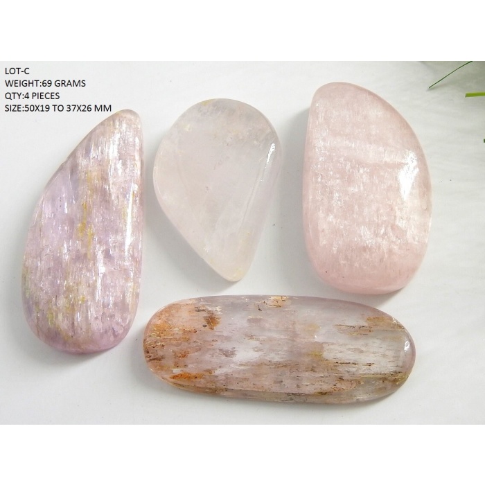 Kunzite Smooth Cabochons Lot,Fancy Shape,Loose Stone,Handmade,Gemstone For Jewelry Making,Pink Color Wholesale Price New Arrival C1 | Save 33% - Rajasthan Living 7