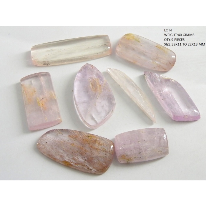 Kunzite Smooth Cabochons Lot,Fancy Shape,Loose Stone,Handmade,Gemstone For Jewelry Making,Pink Color Wholesale Price New Arrival C1 | Save 33% - Rajasthan Living 13
