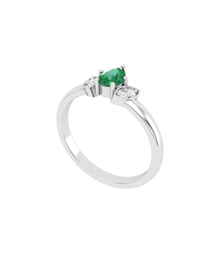 Solid 14K Gold Natural Emerald Ring, Everyday Gemstone Ring For Her, Handmade Jewellery For Women, May Birthstone Statement Ring | Save 33% - Rajasthan Living 3