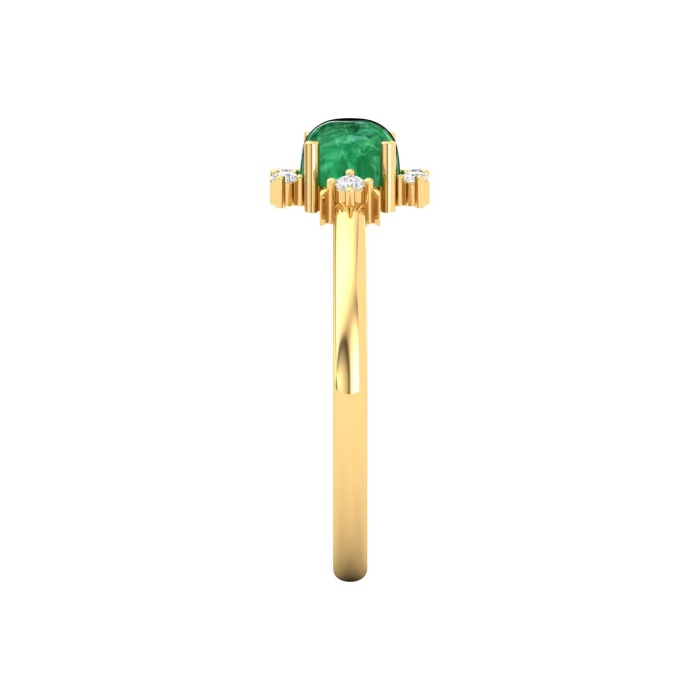 Dainty 14K Gold Natural Emerald Ring, Everyday Gemstone Ring For Her, Handmade Jewellery For Women, May Birthstone Promise Ring | Save 33% - Rajasthan Living 12